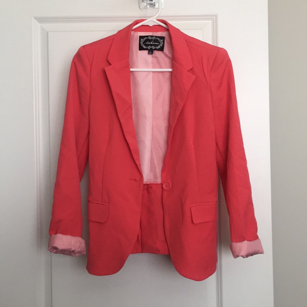 Ambiance Business Casual Coral Blazer